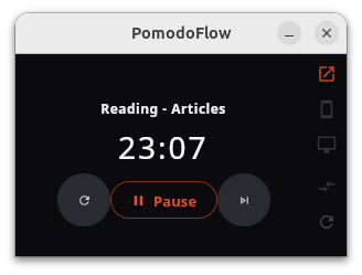 PomodoFlow mini widget